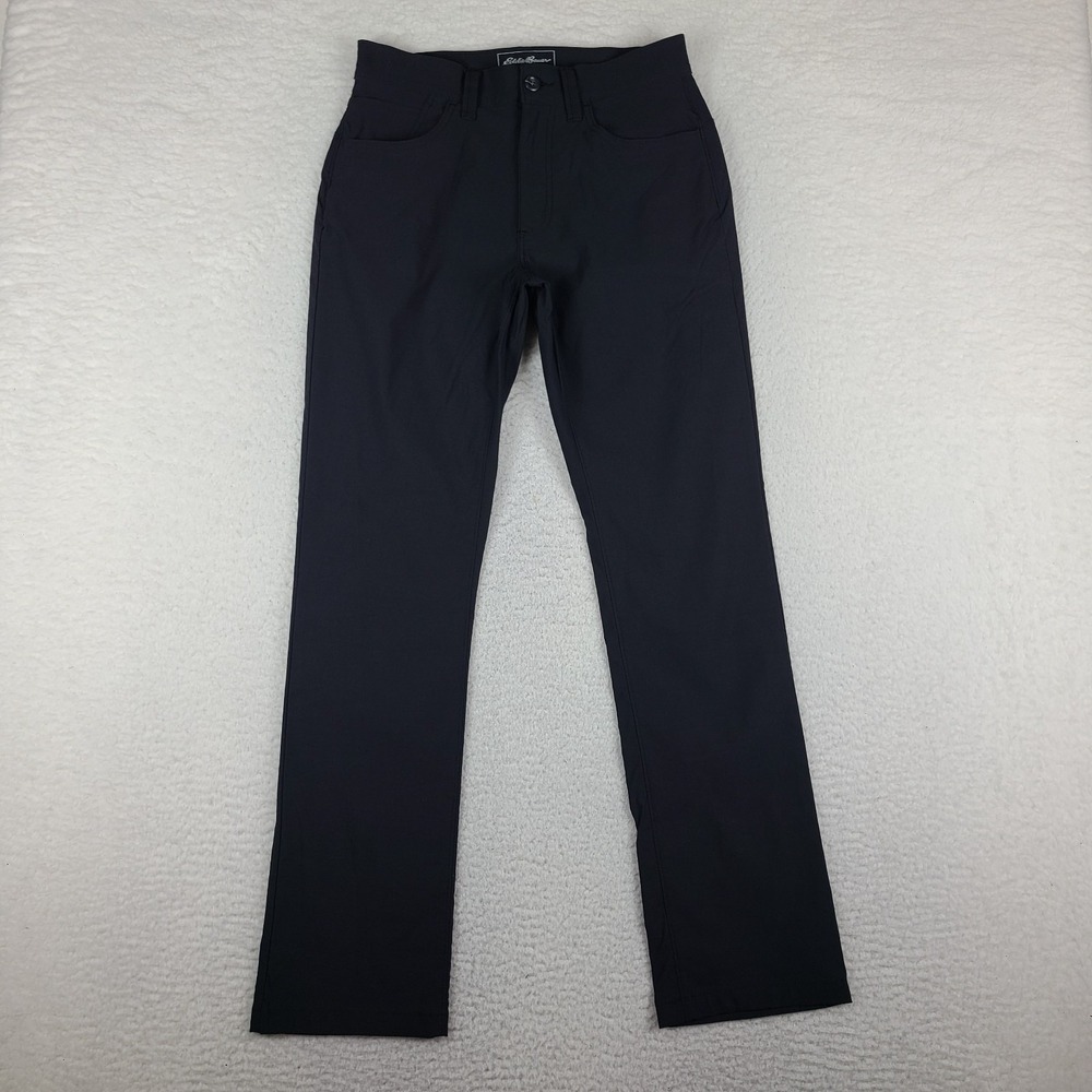 Eddie Bauer TraveX Pants Mens 30x32 Black Straight Leg Performance Tech Golf